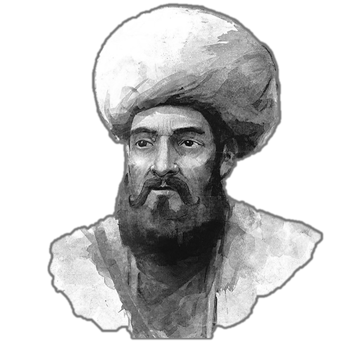 Watercolour portrait of Evliya Çelebi, the 17th-century Ottoman traveller